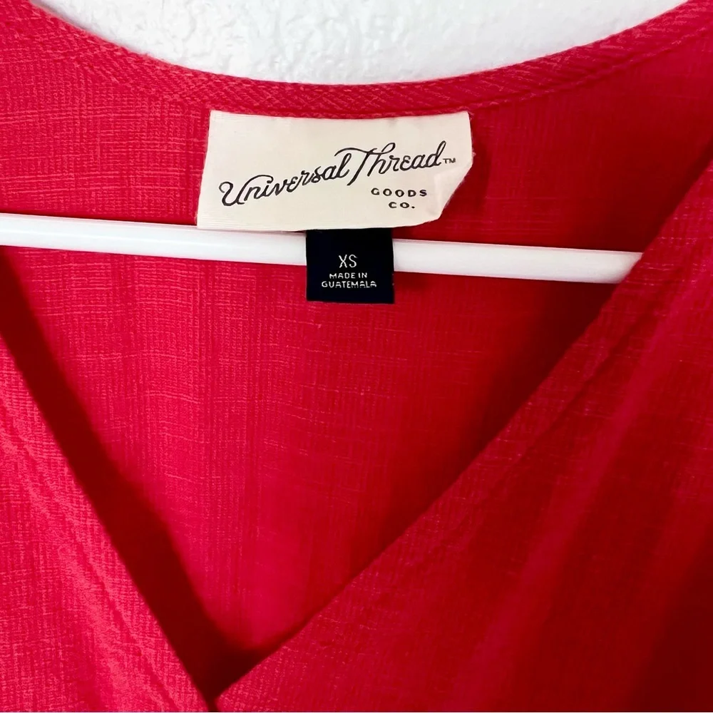 Universal Thread | Red Wrap Dress - Picture 5 of 6
